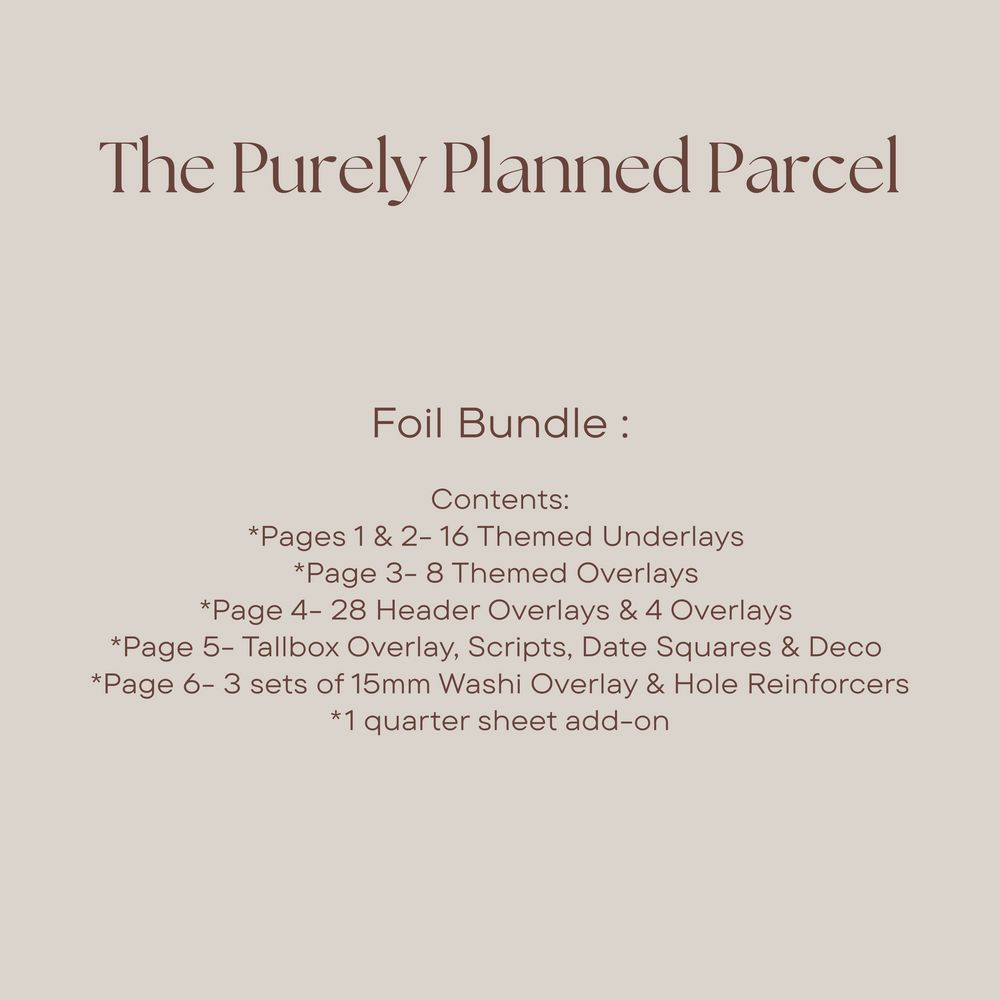 The Purely Planned Parcel