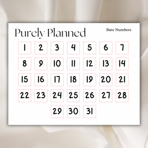 Mini Date Numbers