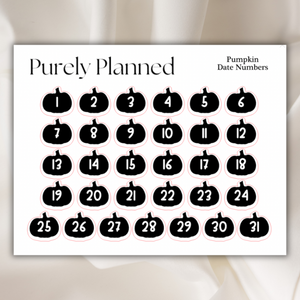 Pumpkin Date Numbers