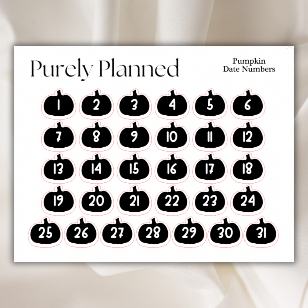 Pumpkin Date Numbers