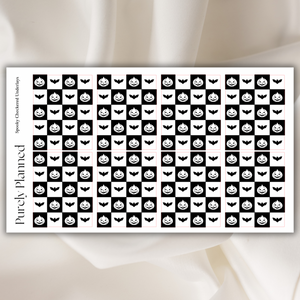 Spooky Checkered Underlays