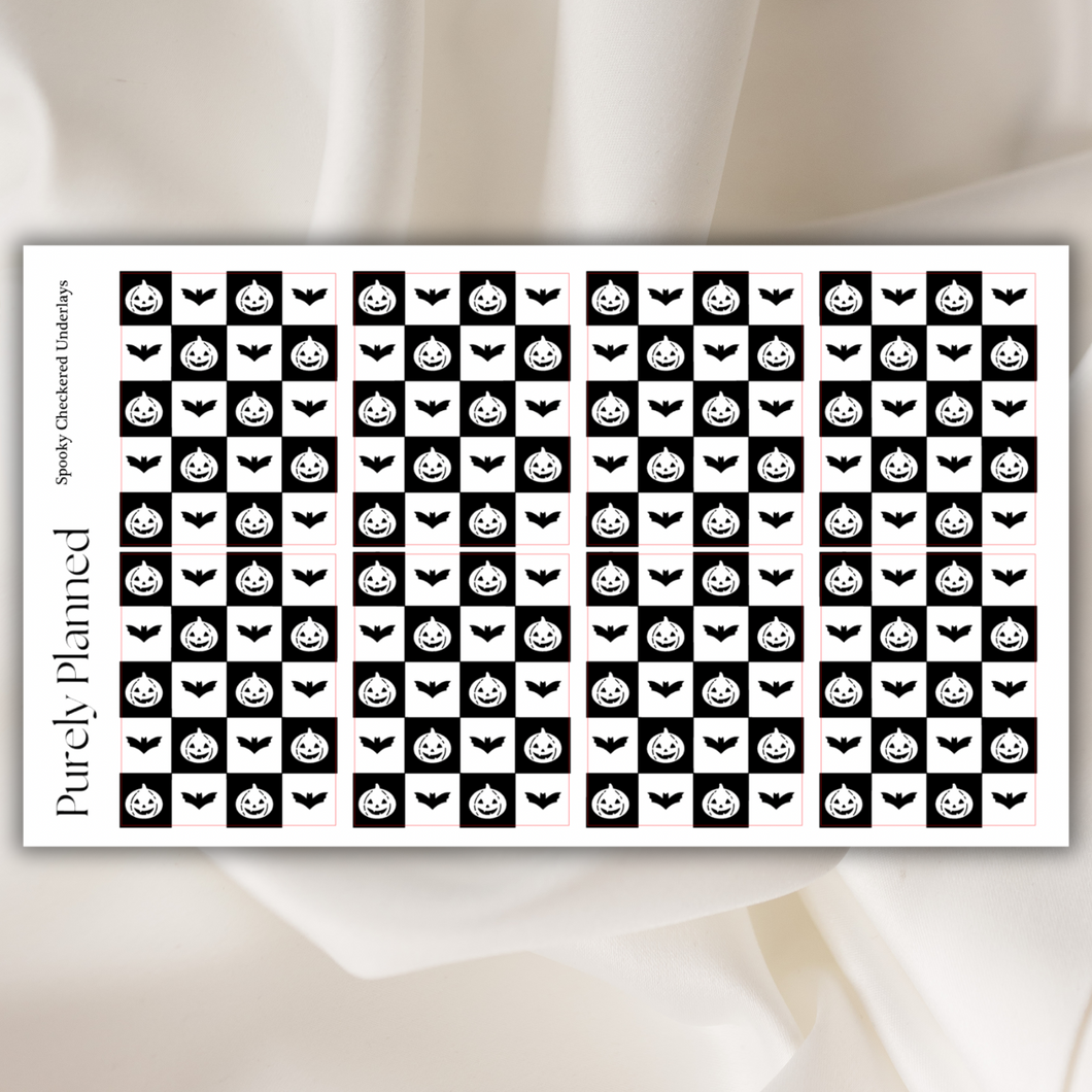 Spooky Checkered Underlays